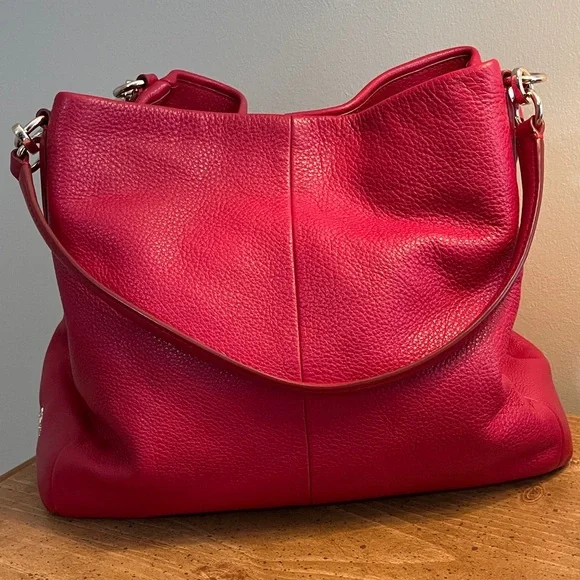Coach Vibrant Red Leather Hobo Bag - Picture 2 of 6